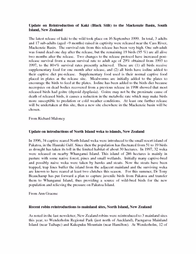 Cover of RSG Oceania Newsletter 1999